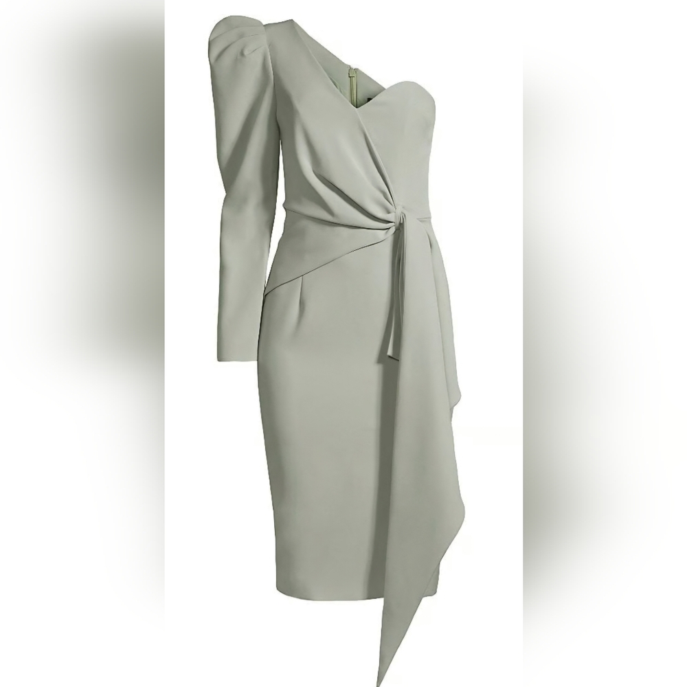 LAVISH ALICE One-Shoulder Midi- Dresssize 6- Sage Green